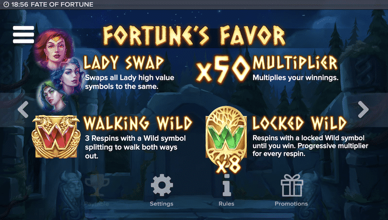 Fate of Fortune Bonus Features